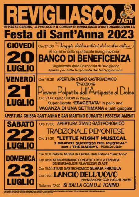 Revigliasco d'Asti | Festa di Sant'Anna 2023