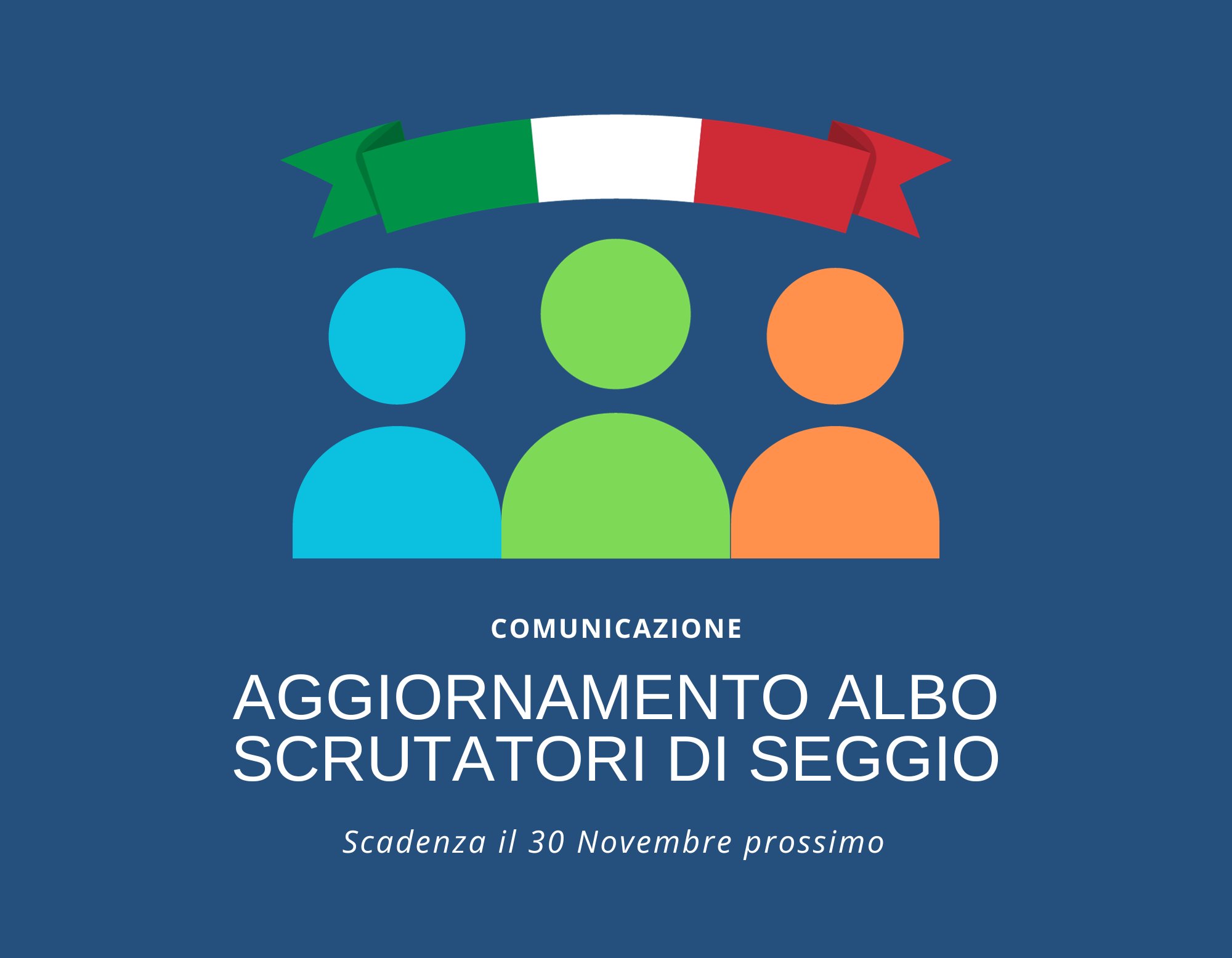 Scrutatori dei seggi elettorali. Aggiornamento dell’Albo unico comunale.