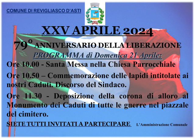 Revigliasco d'Asti | “Festa della Liberazione” (edizione 2024)