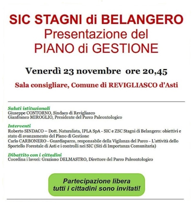 Presentazione piano di gestione stagni di Belangero